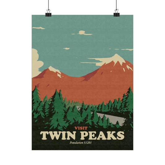 Visit Peaks Travel Poster