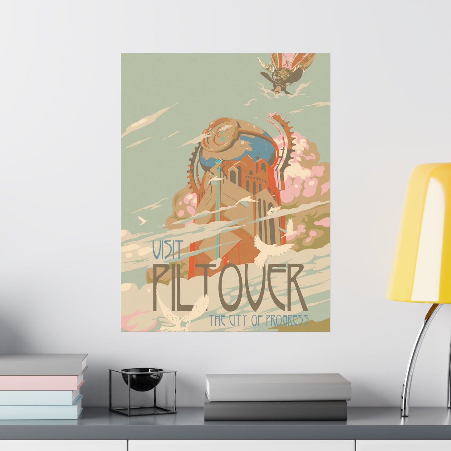 Visit Piltover Town Travel Poster