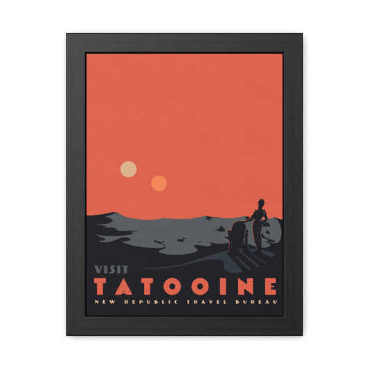 Visit Tatooine Travel Poster (Framed)