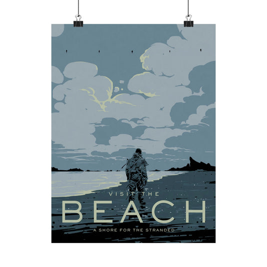 Visit The Beach Travel Poster