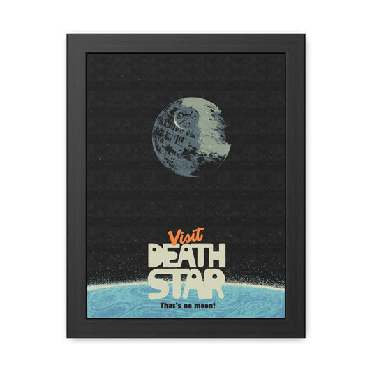 Visit Death Star Travel Poster (Framed)