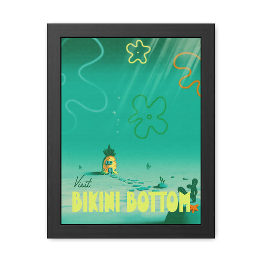 Visit Bikini Bottom Travel Poster (Framed)