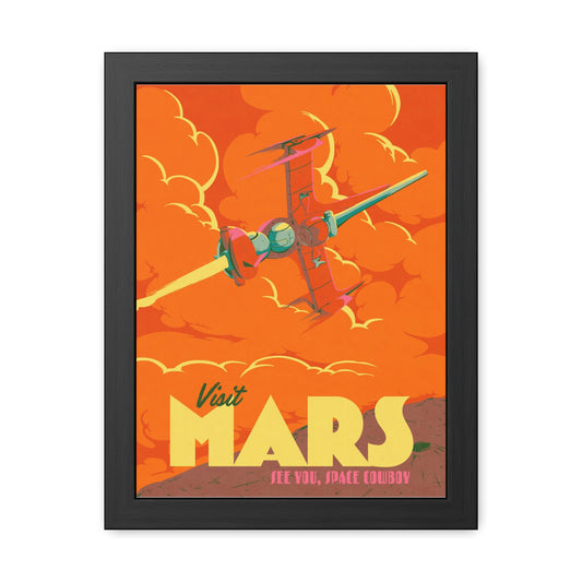 Visit Mars Travel Poster (Framed)