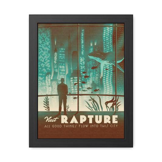 Visit Rapture Travel Poster (Framed)