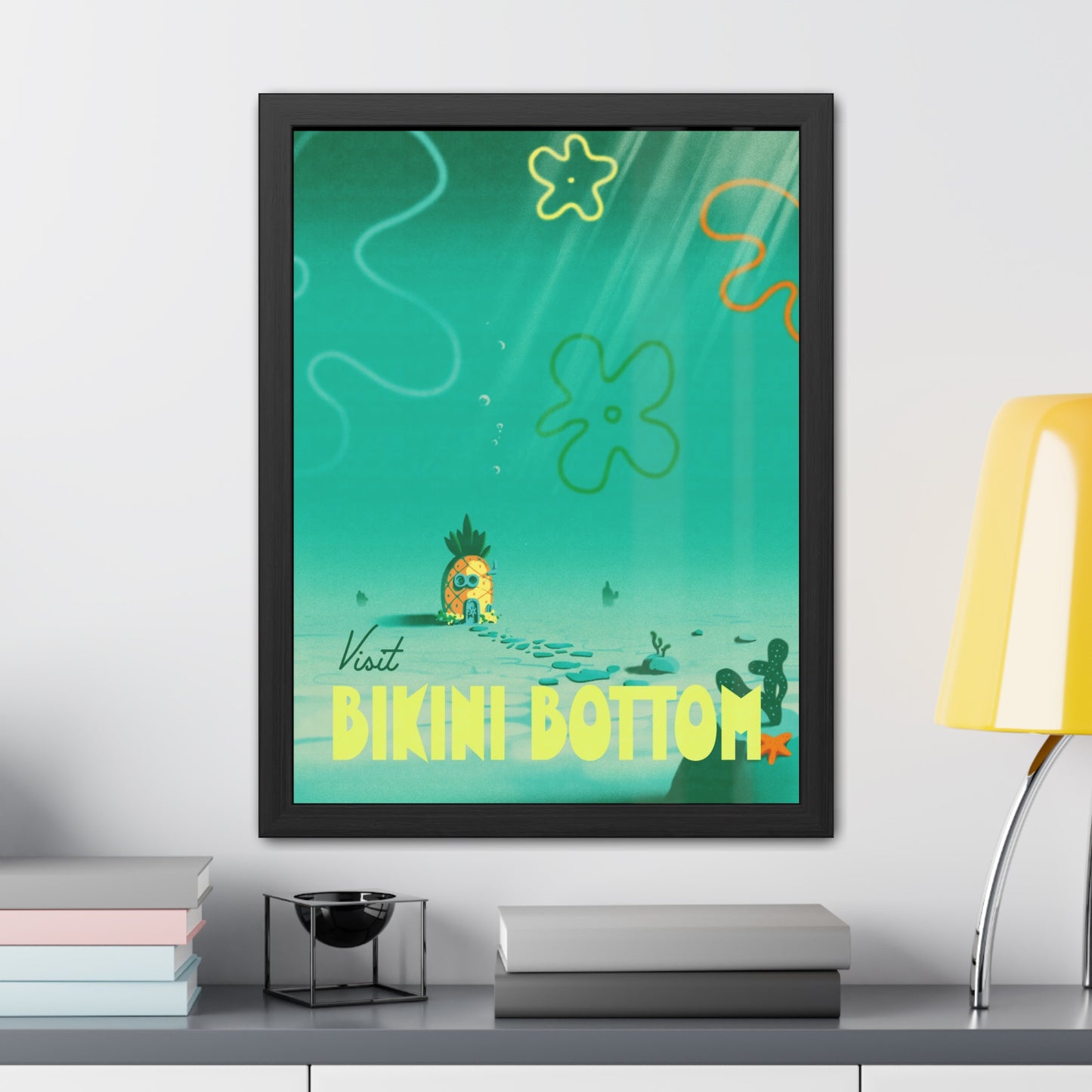 Visit Bikini Bottom Travel Poster (Framed)