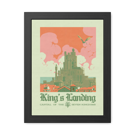 Visit Kings Landing Travel Poster (Framed)