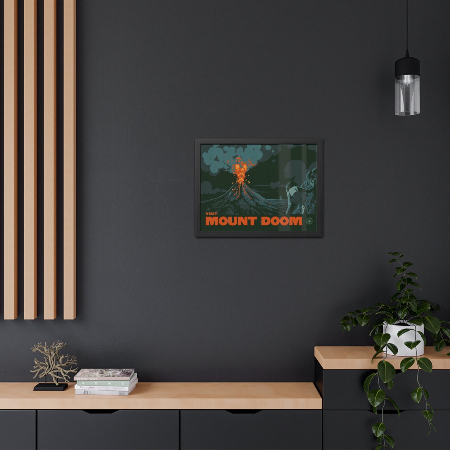 Visit Mount Doom Travel Poster (Framed)