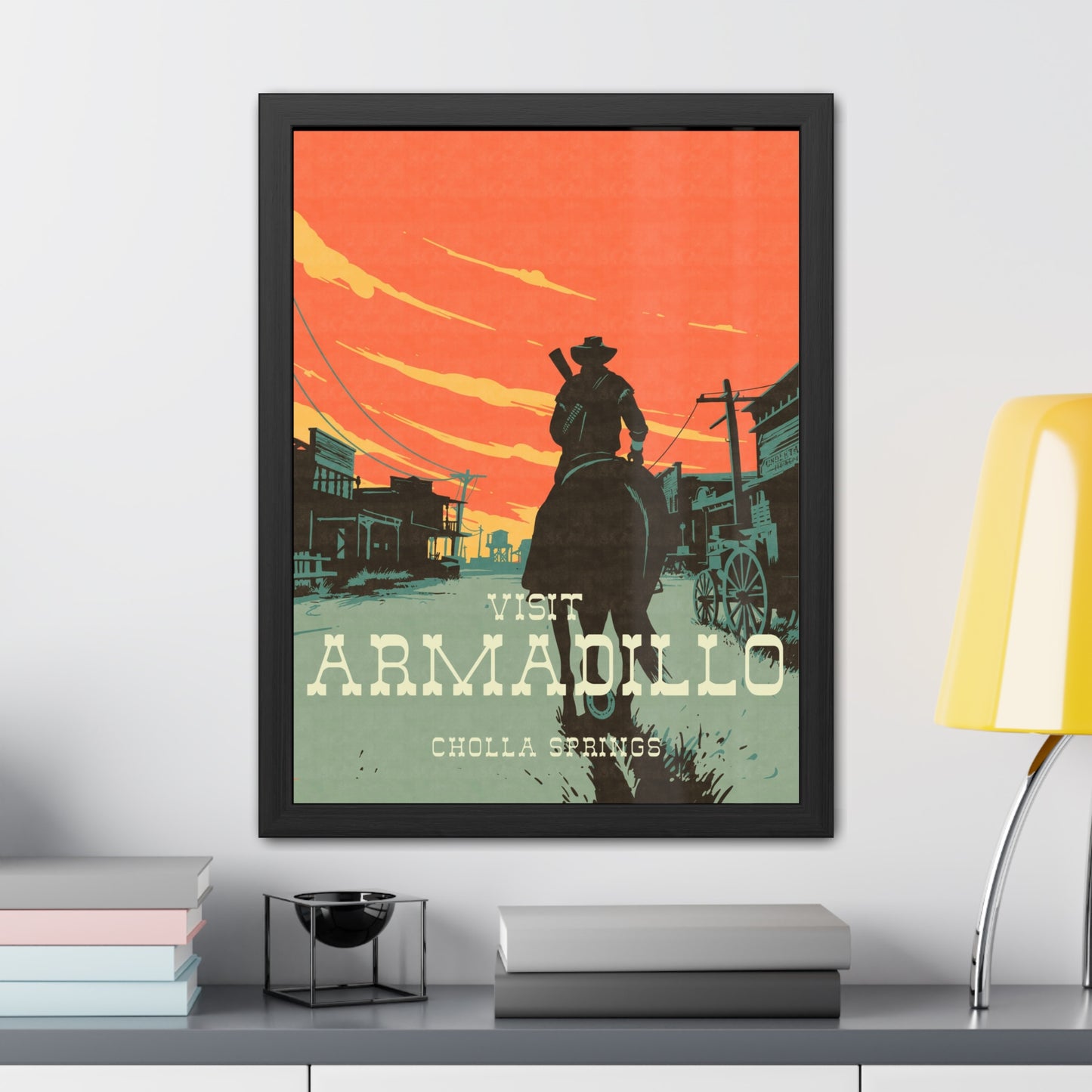 Visit Armadillo Travel Poster (Framed)