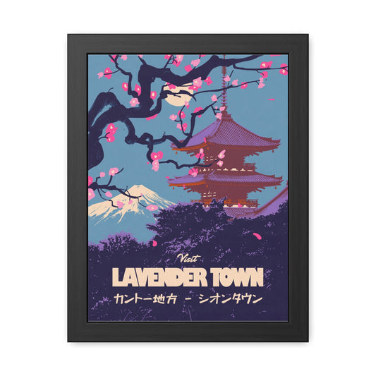 Visit Lavender Town Travel Poster (Framed)