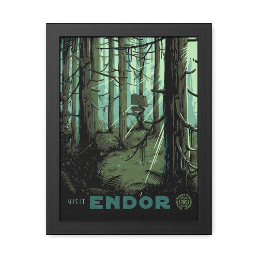 Visit Endor Travel Poster (Framed)