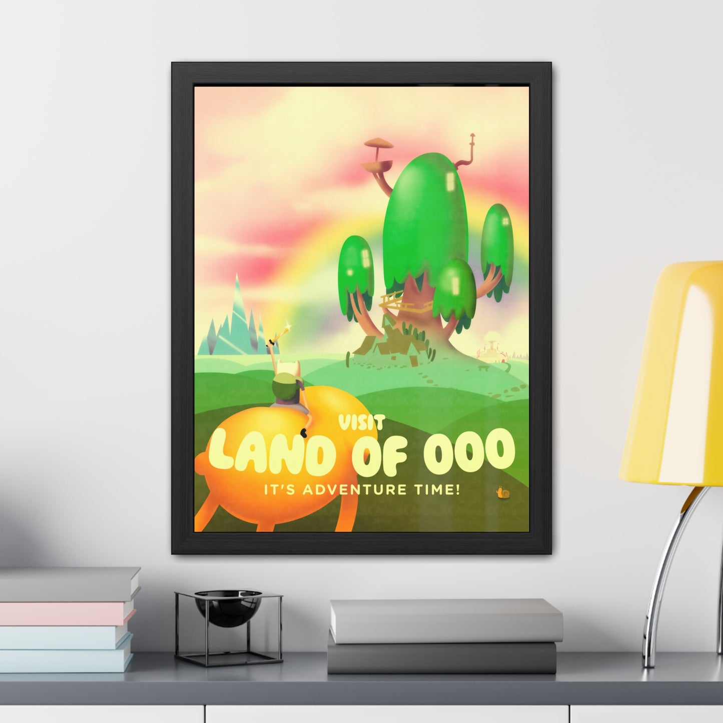 Visit The Land of Ooo Travel Poster (Framed)