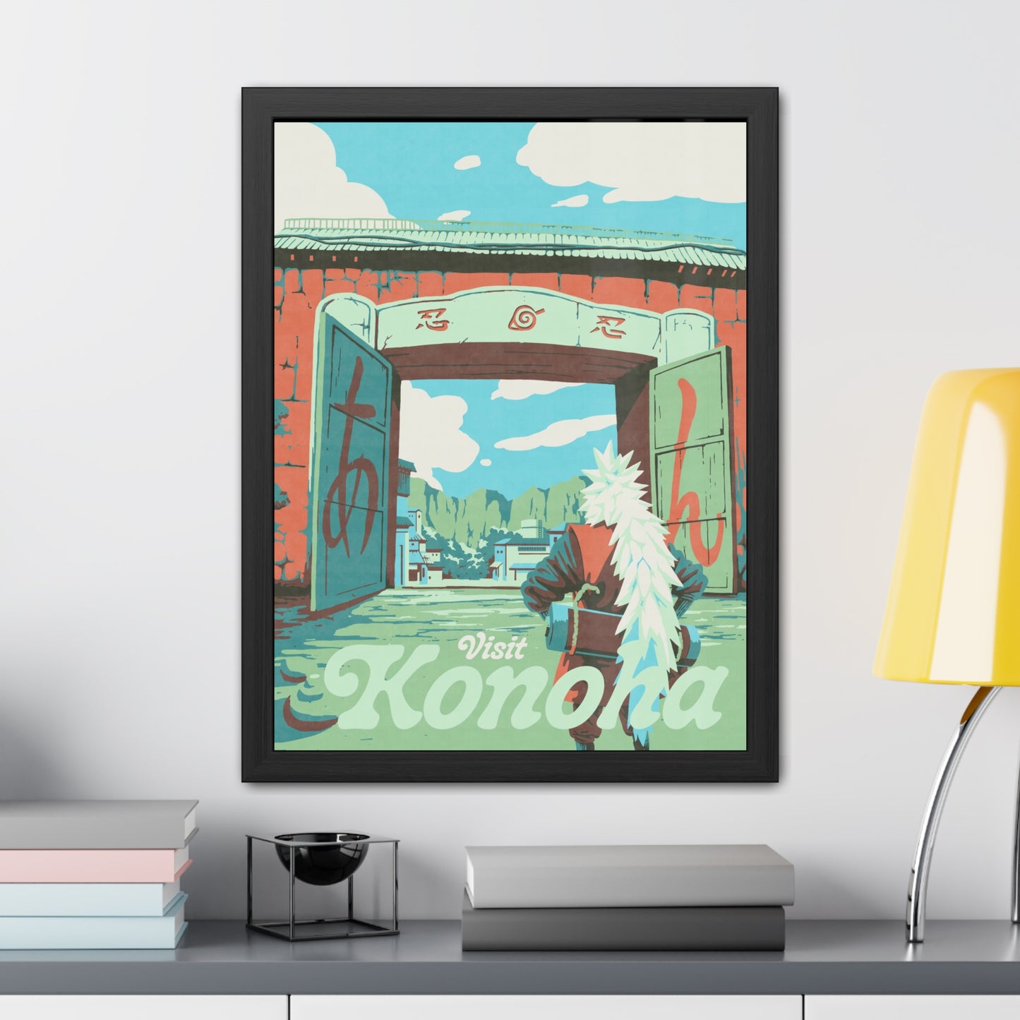 Visit Konoha Travel Poster (Framed)