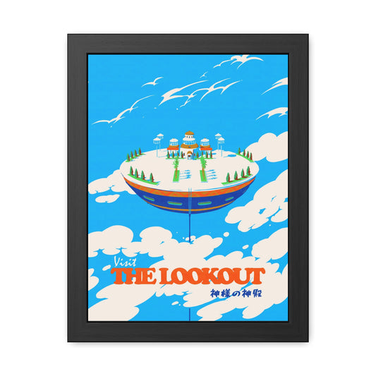 Visit The Lookout Travel Poster (Framed)