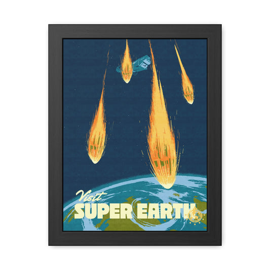 Visit Super Earth Travel Poster (Framed)