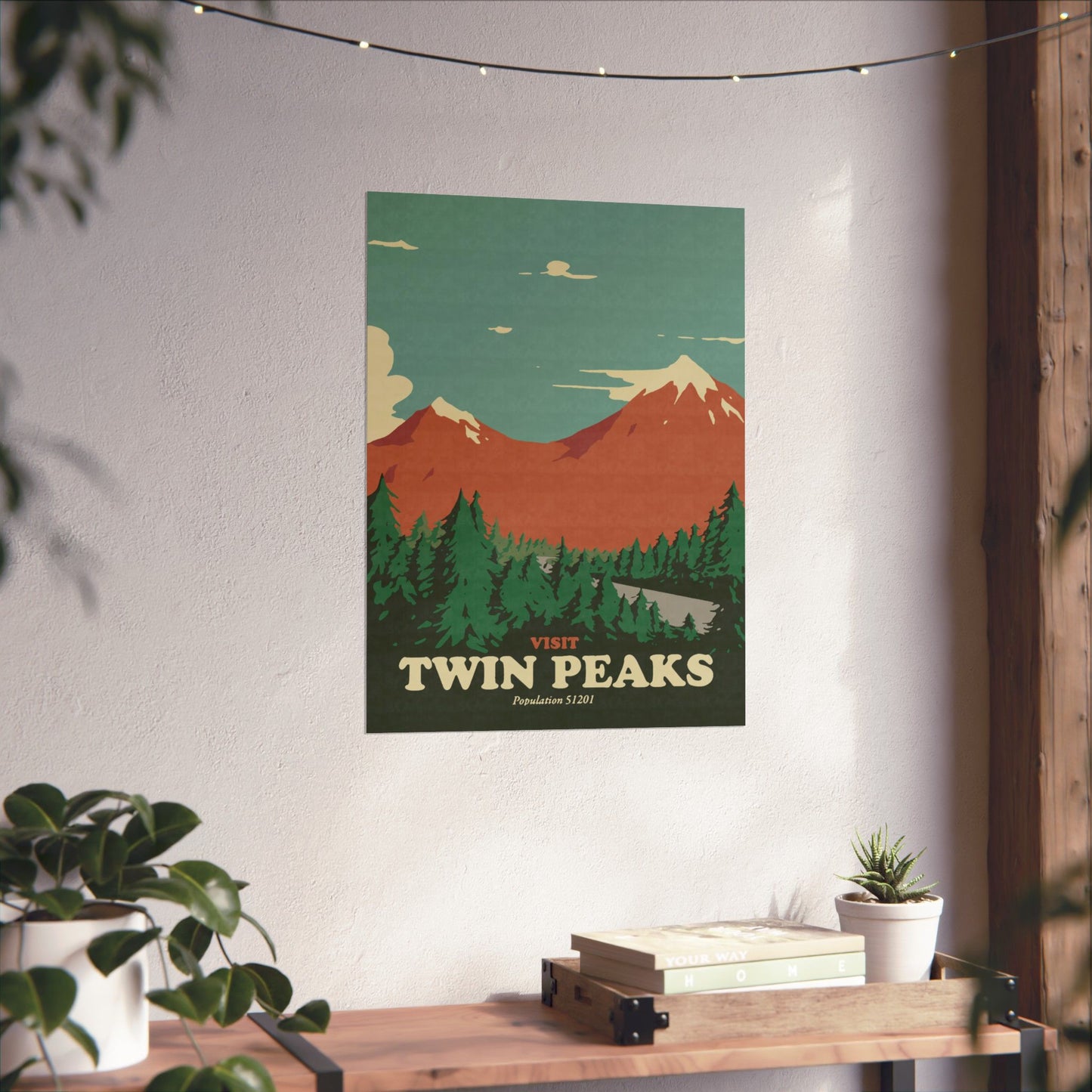 Visit Peaks Travel Poster