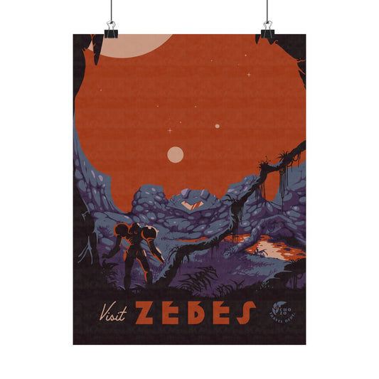 Visit Zebes Travel Poster