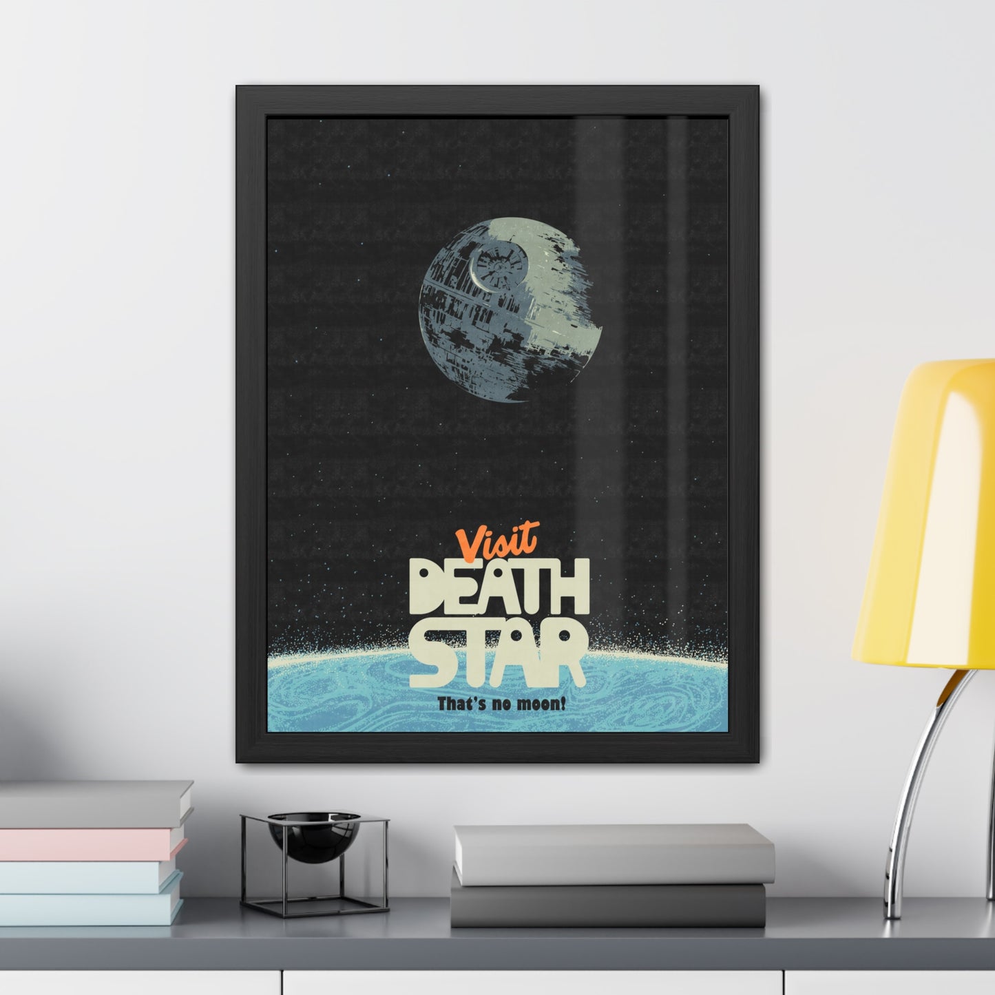 Visit Death Star Travel Poster (Framed)