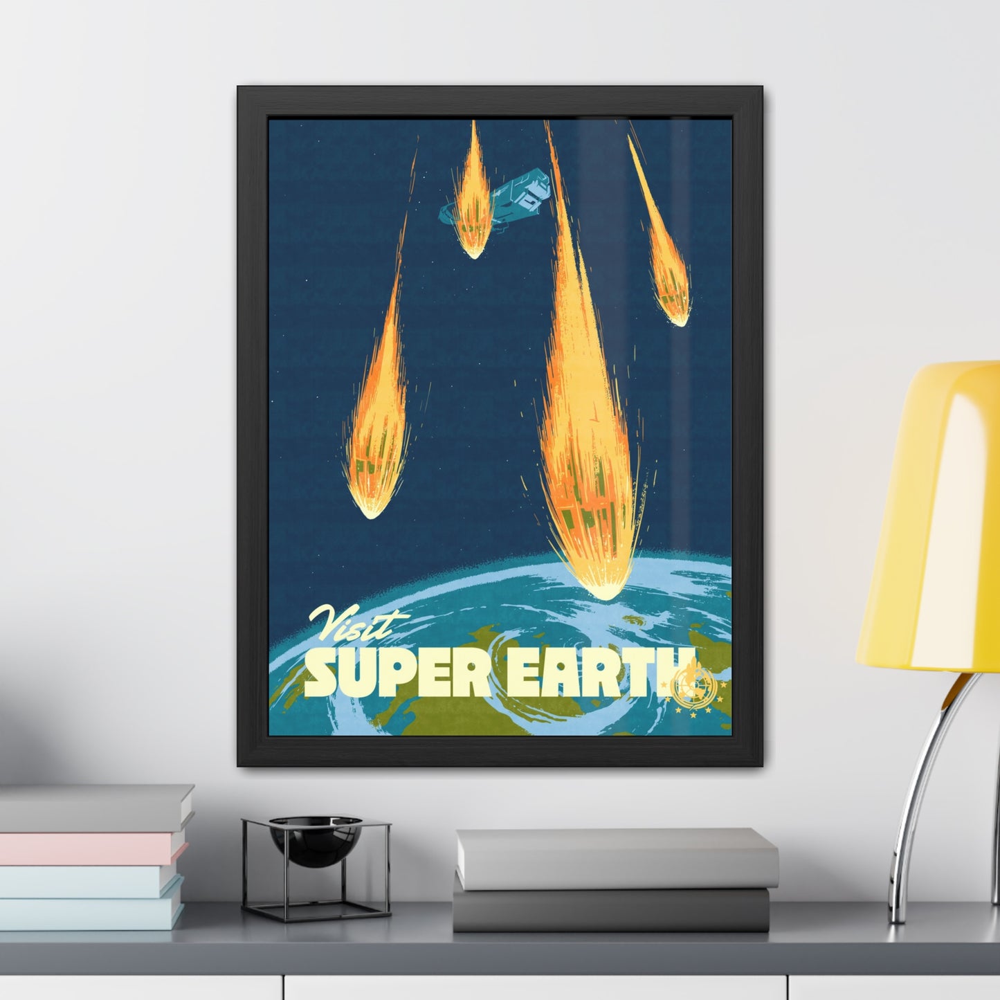 Visit Super Earth Travel Poster (Framed)