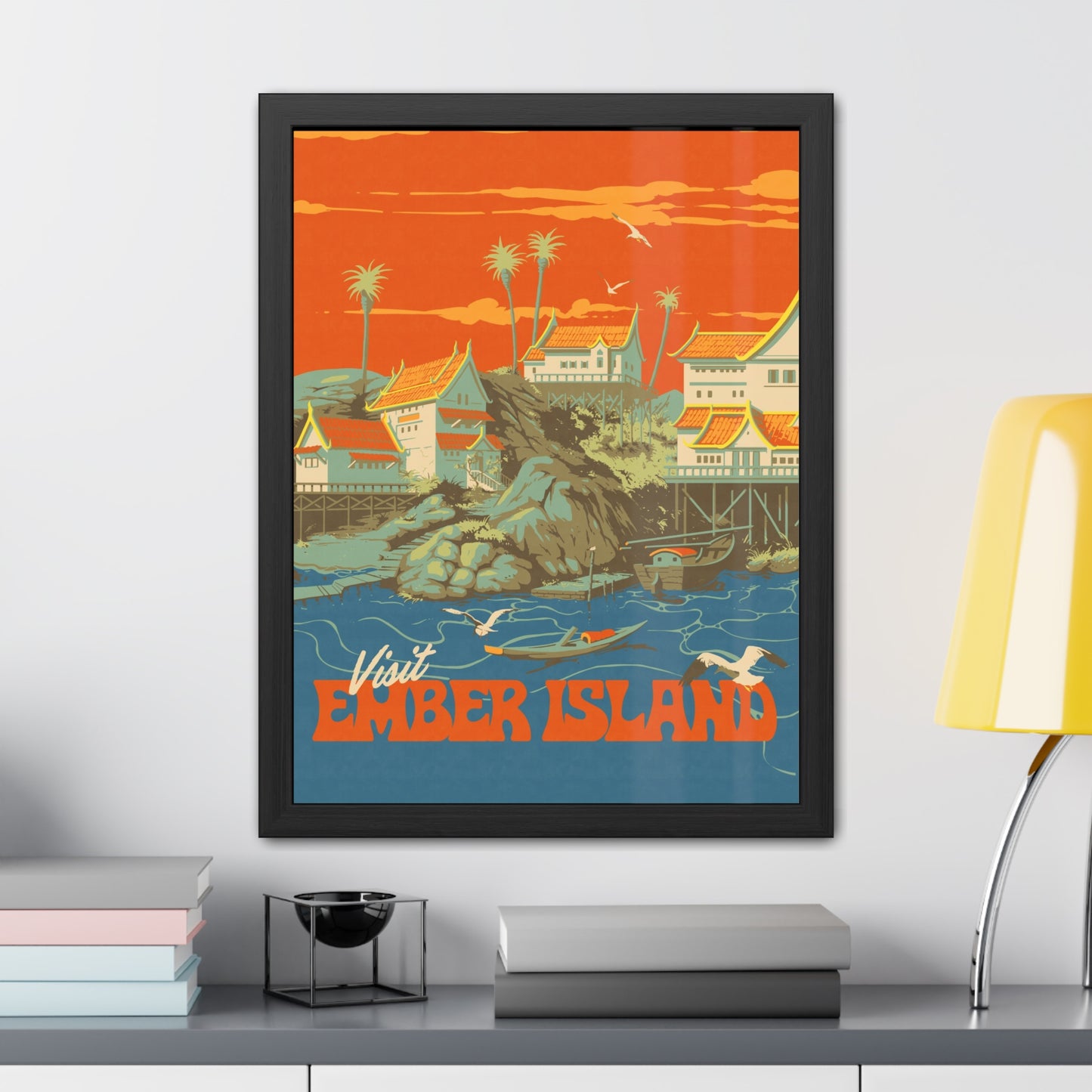 Visit Ember Island Travel Poster (Framed)