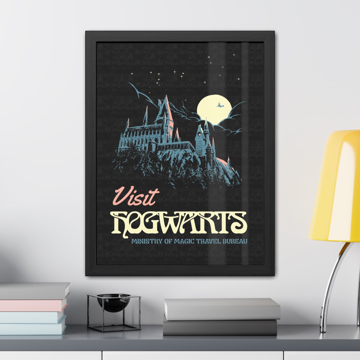 Visit Hogwarts Travel Poster (Framed)