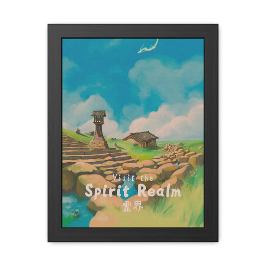 Visit Spirit Realm Travel Poster (Framed)