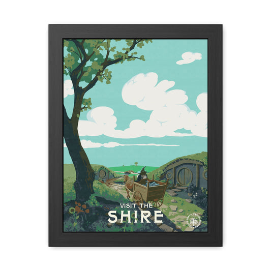 Visit The Shire Travel Poster (Framed)