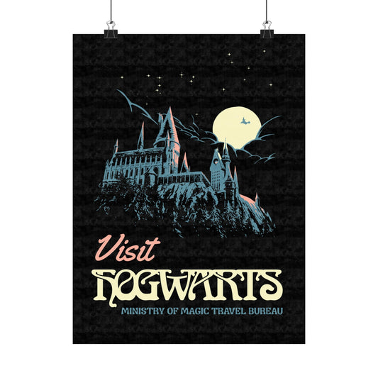 Visit Hogwarts Travel Poster