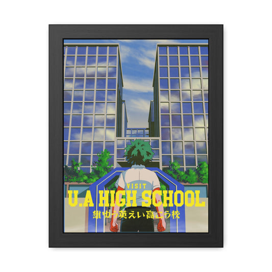 Visit UA High School Travel Poster (Framed)