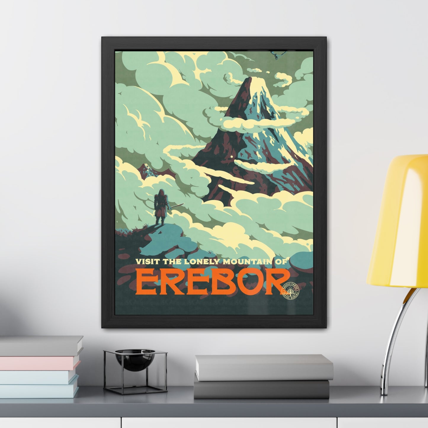 Visit Erebor Travel Poster (Framed)