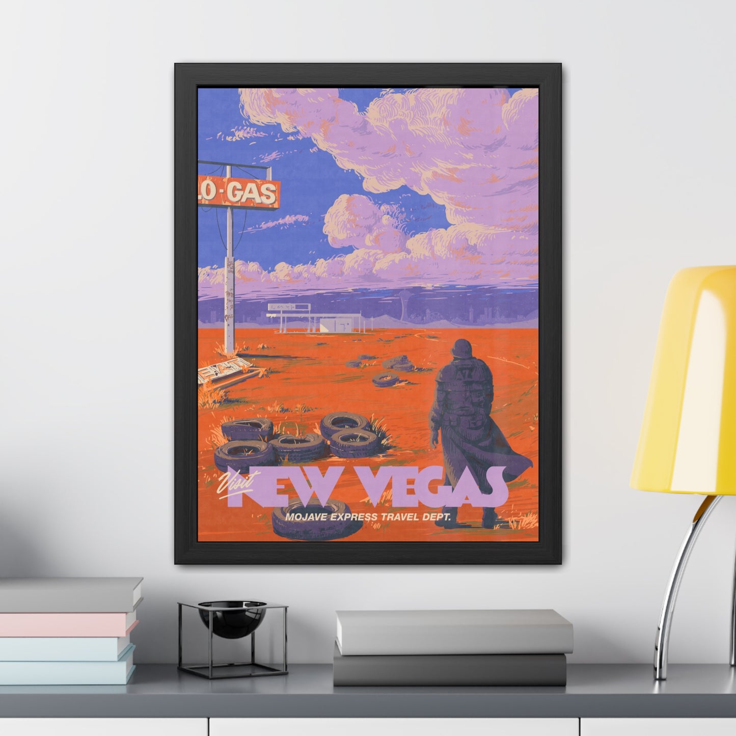 Visit New Vegas Travel Poster (Framed)