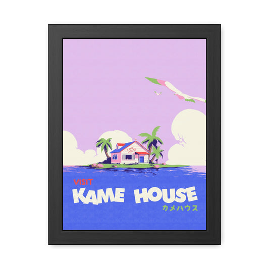 Visit Kame House Travel Poster (Framed)
