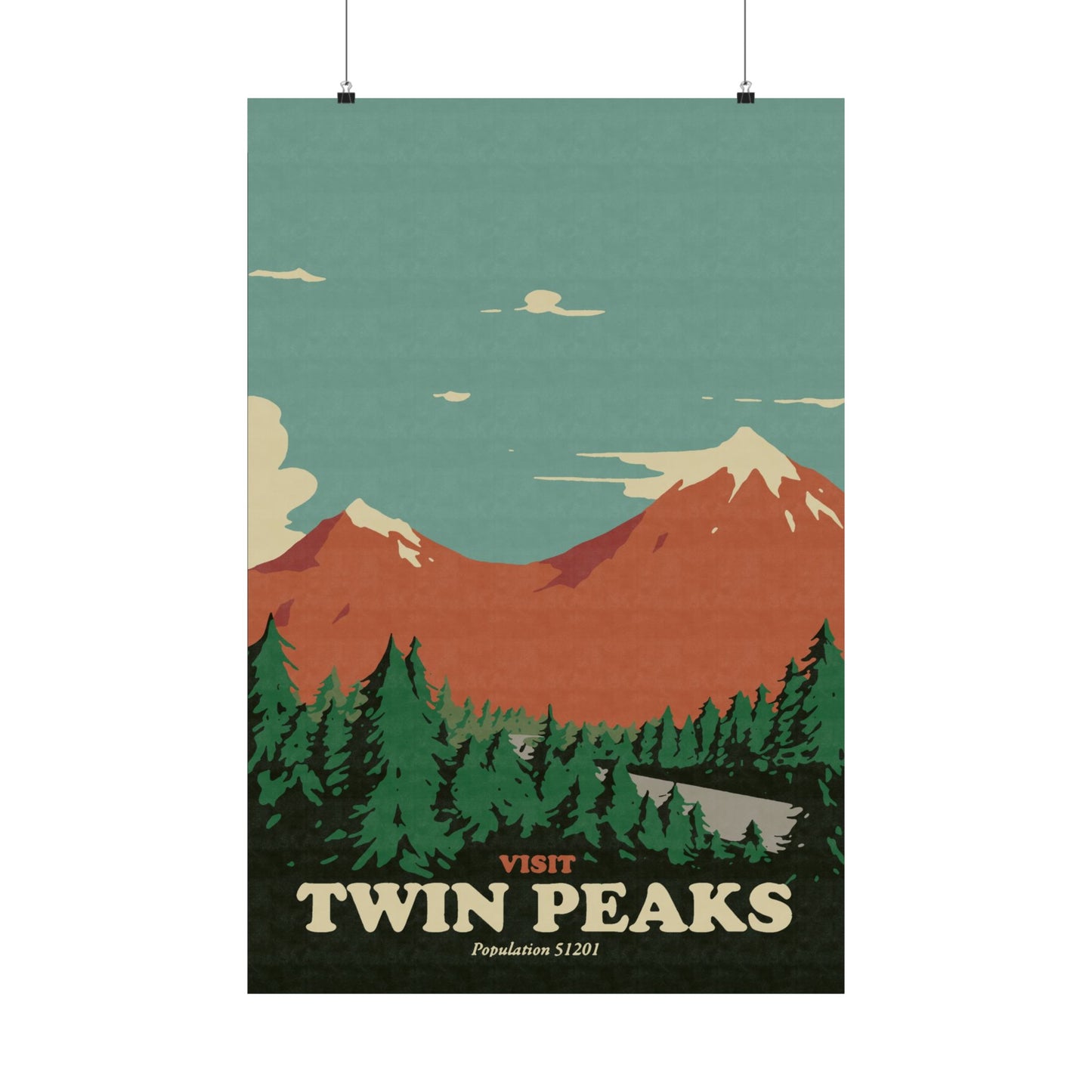 Visit Peaks Travel Poster