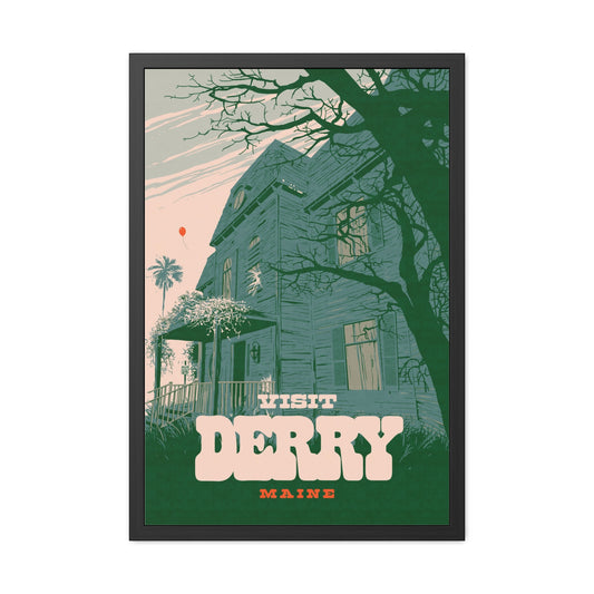 Visit Derry Travel Poster (Framed)