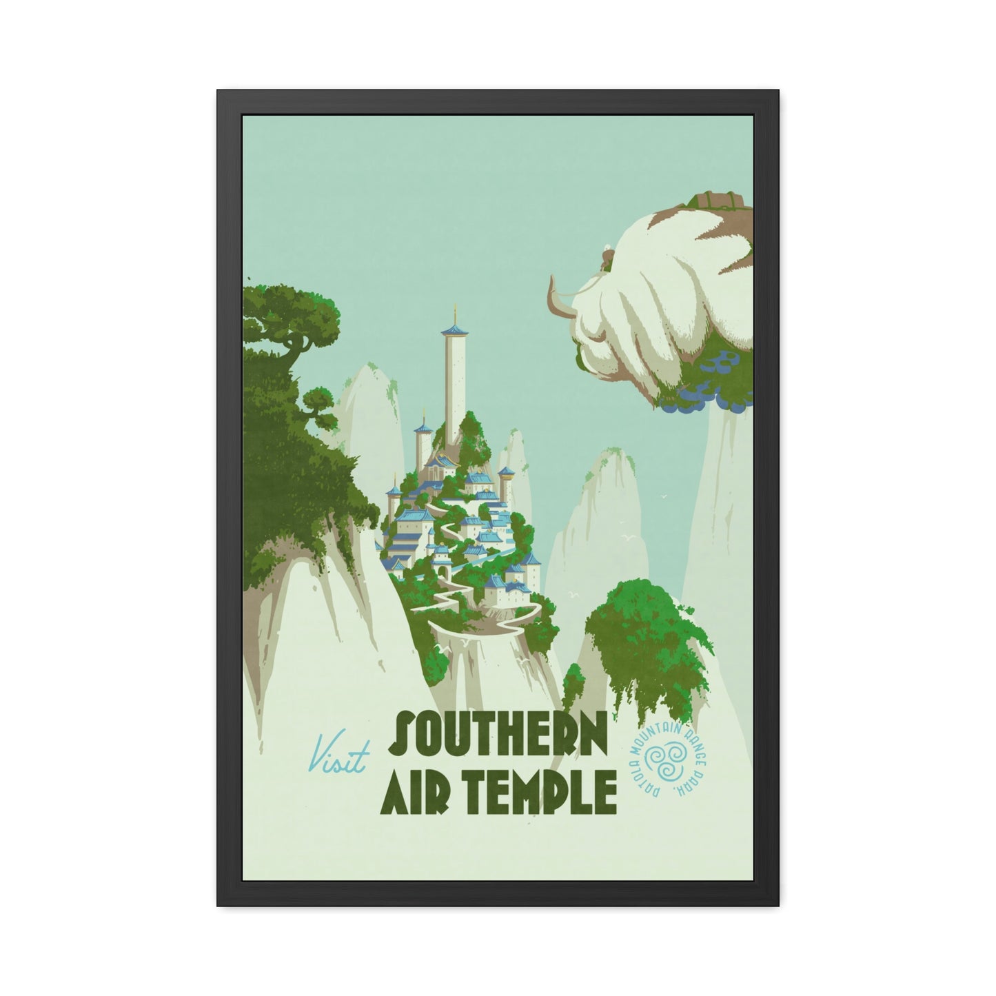 Visit Southern Air Temple Travel Poster (Framed)