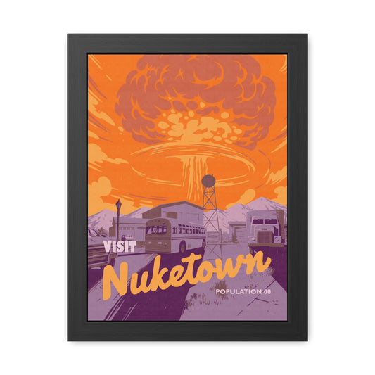 Visit Nuketown Travel Poster (Framed)