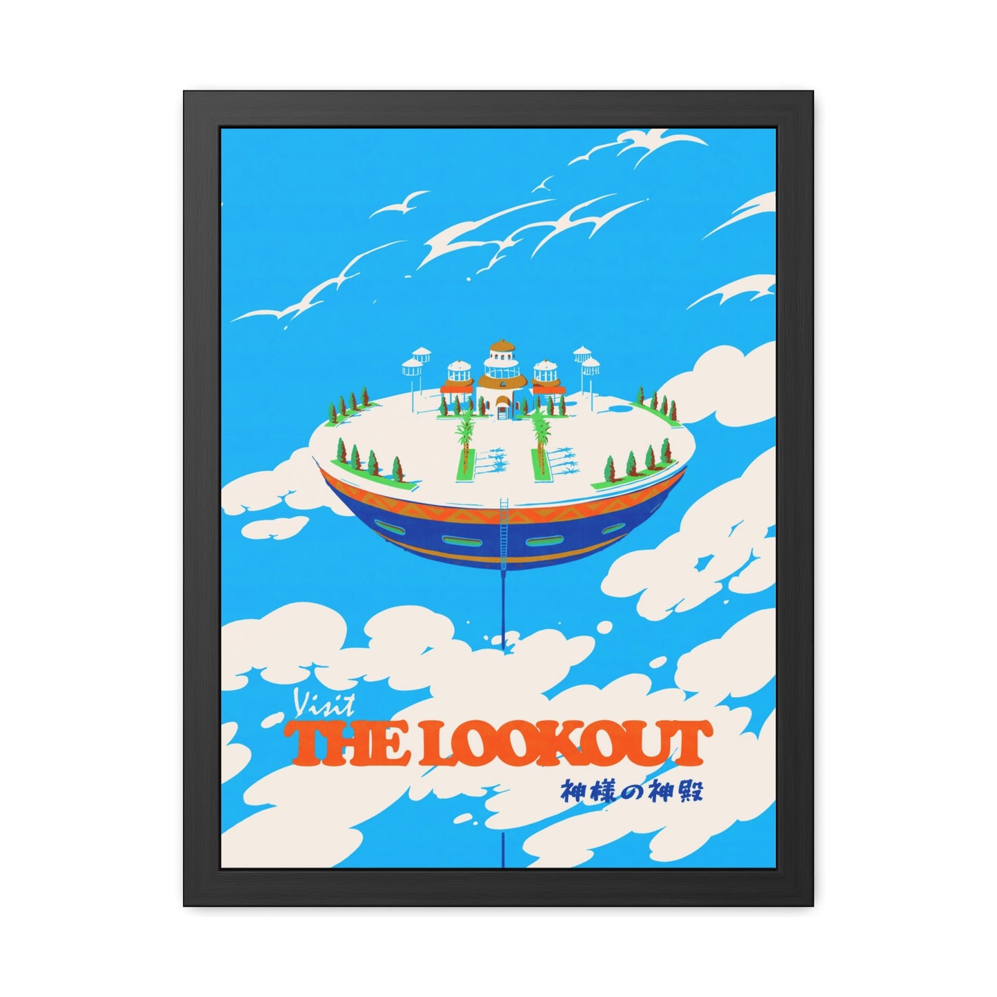 Visit The Lookout Travel Poster (Framed)