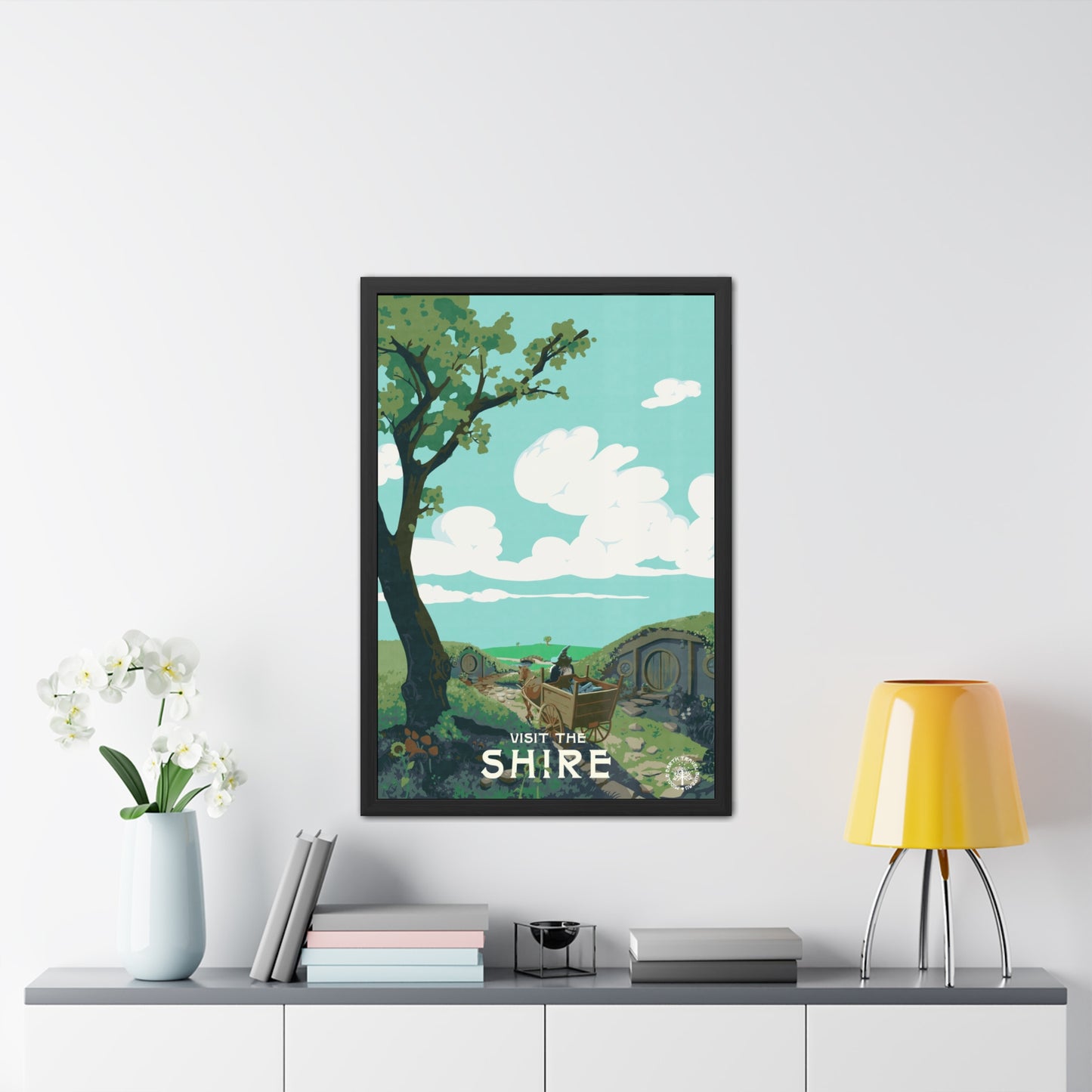 Visit The Shire Travel Poster (Framed)