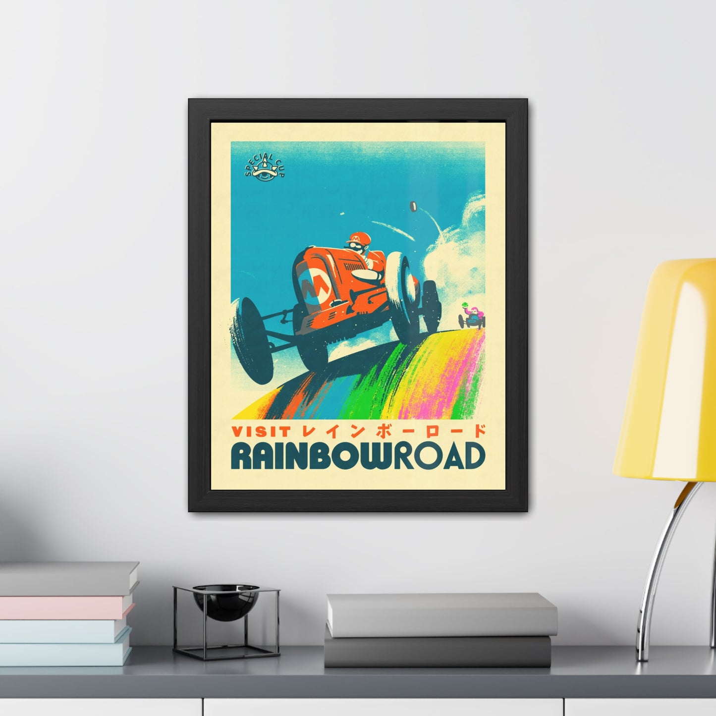 Visit Rainbow Road Travel Poster (Framed)