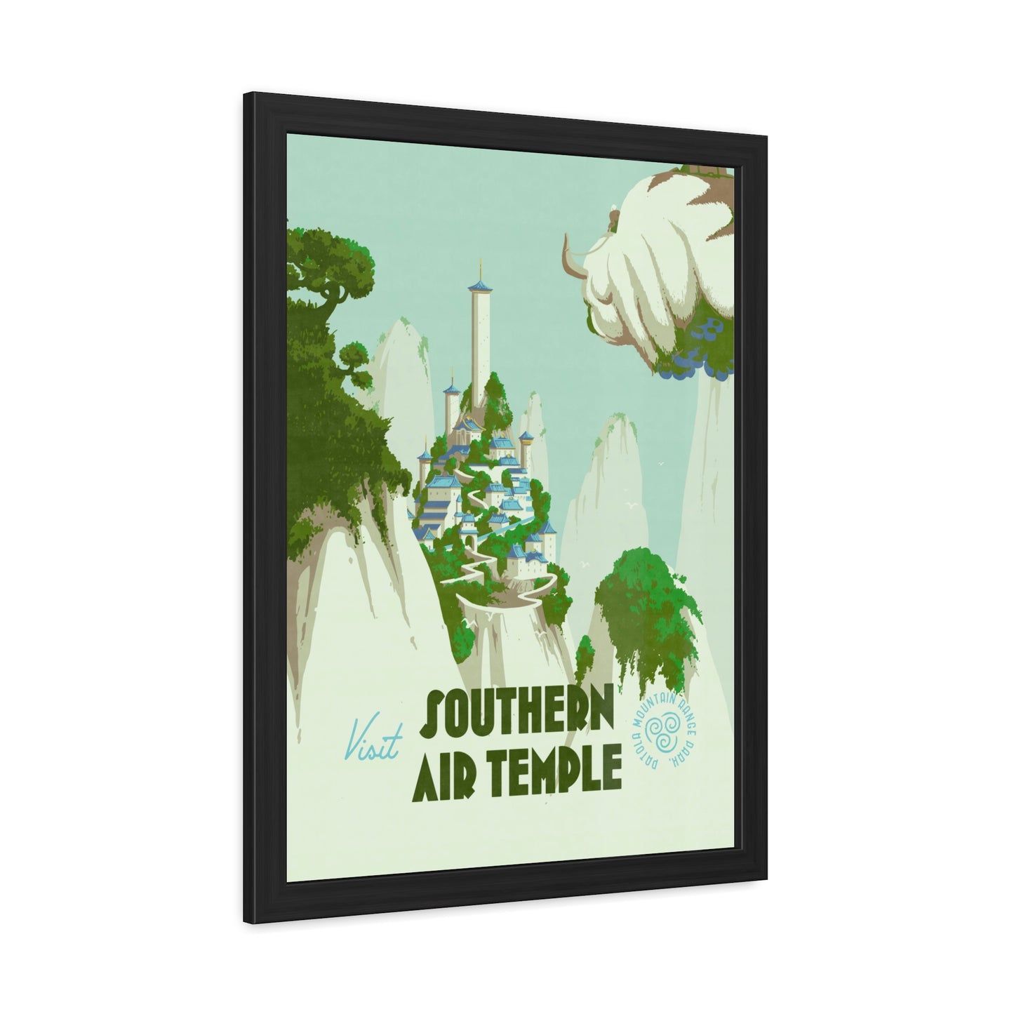 Visit Southern Air Temple Travel Poster (Framed)