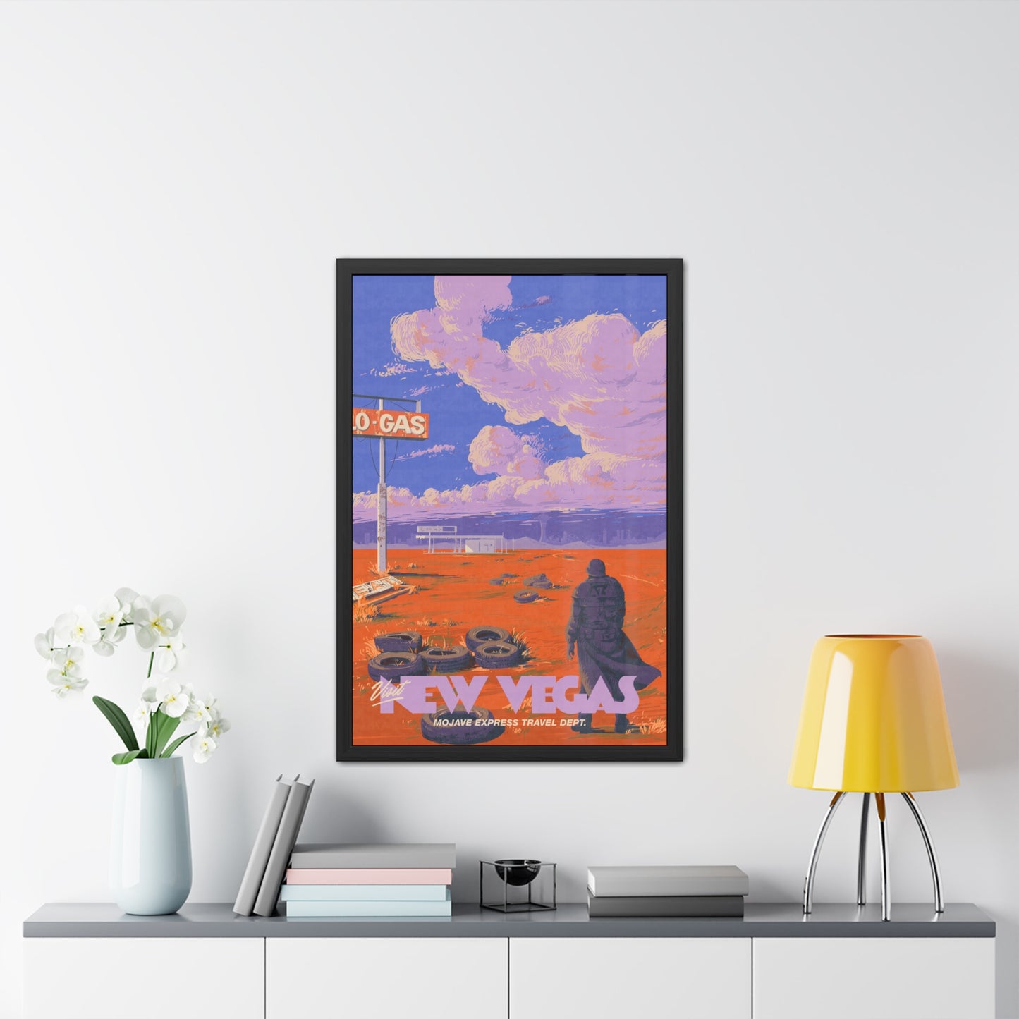 Visit New Vegas Travel Poster (Framed)
