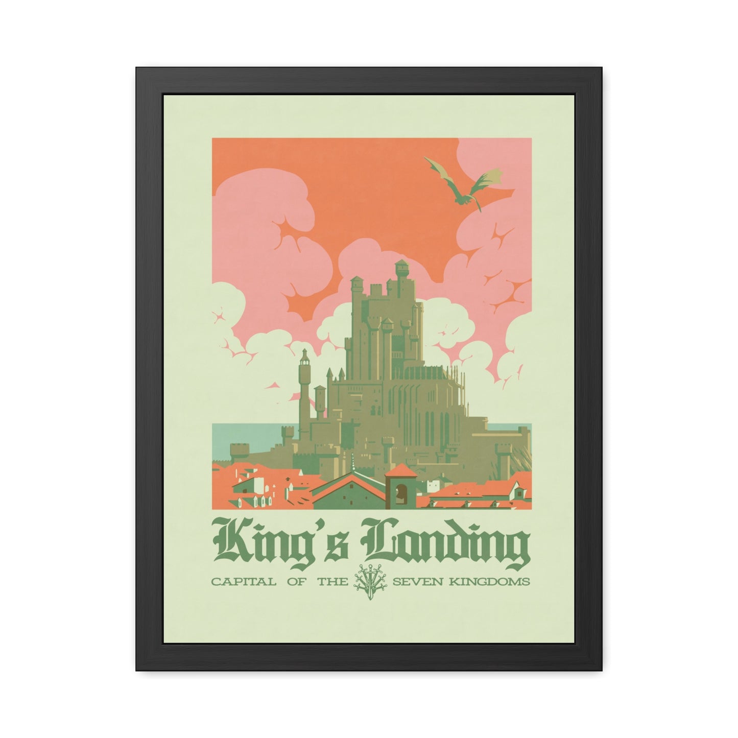 Visit Kings Landing Travel Poster (Framed)