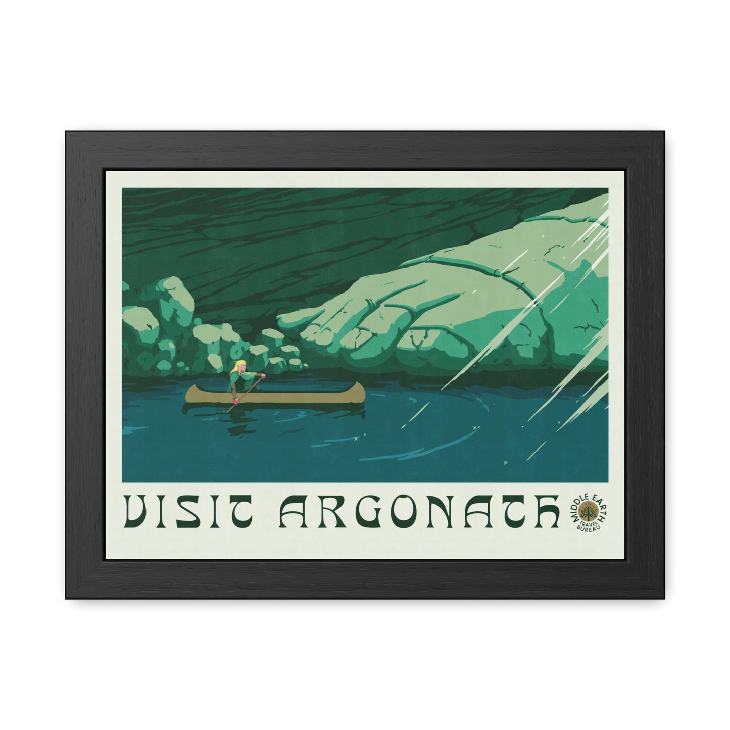 Visit Argonath Travel Poster (Framed)
