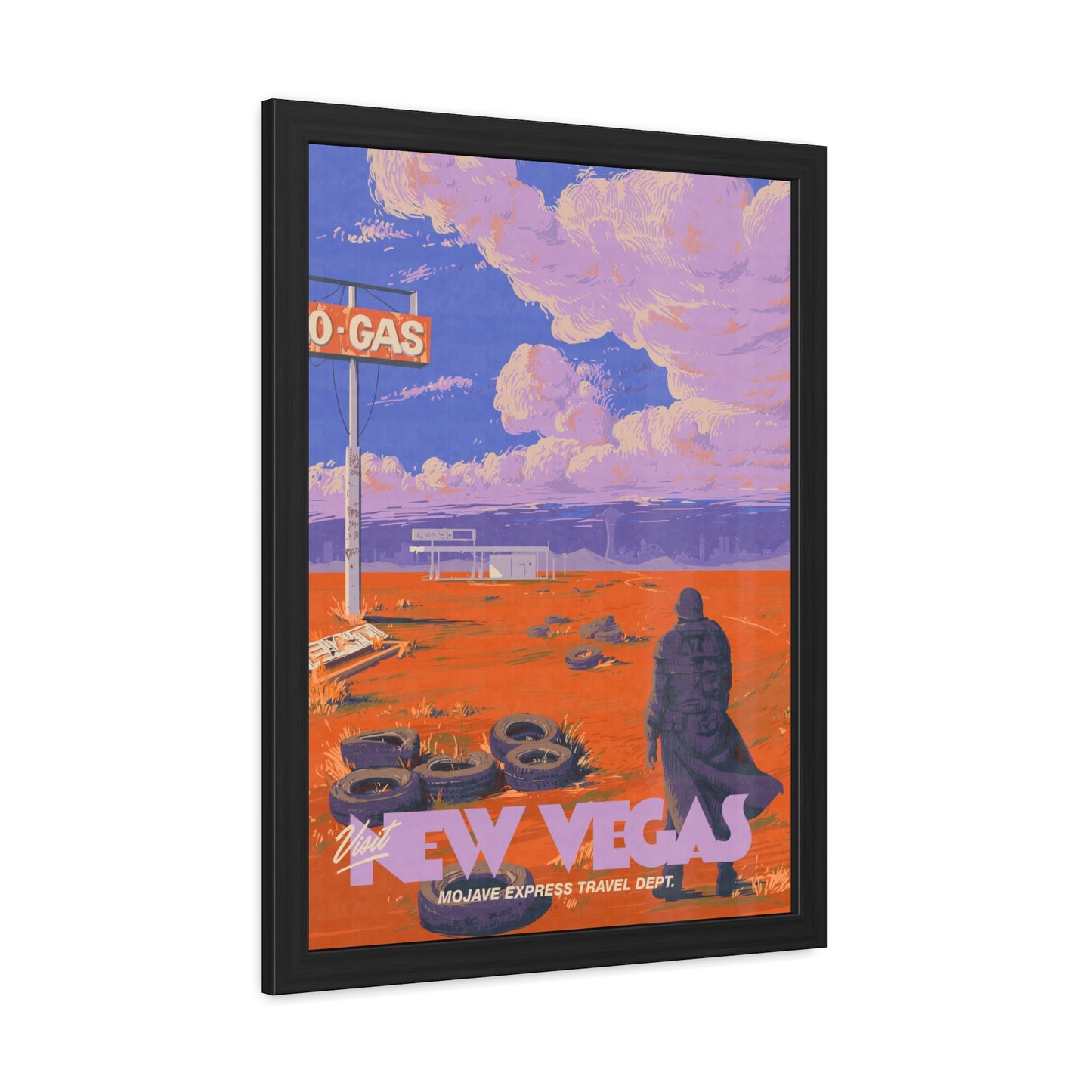 Visit New Vegas Travel Poster (Framed)