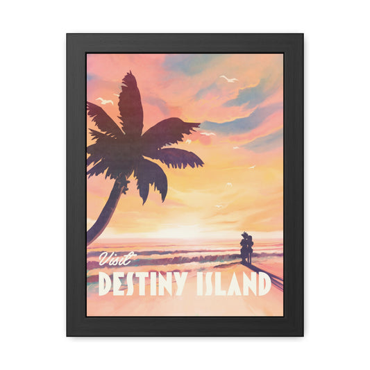 Visit Destiny Island Travel Poster (Framed)