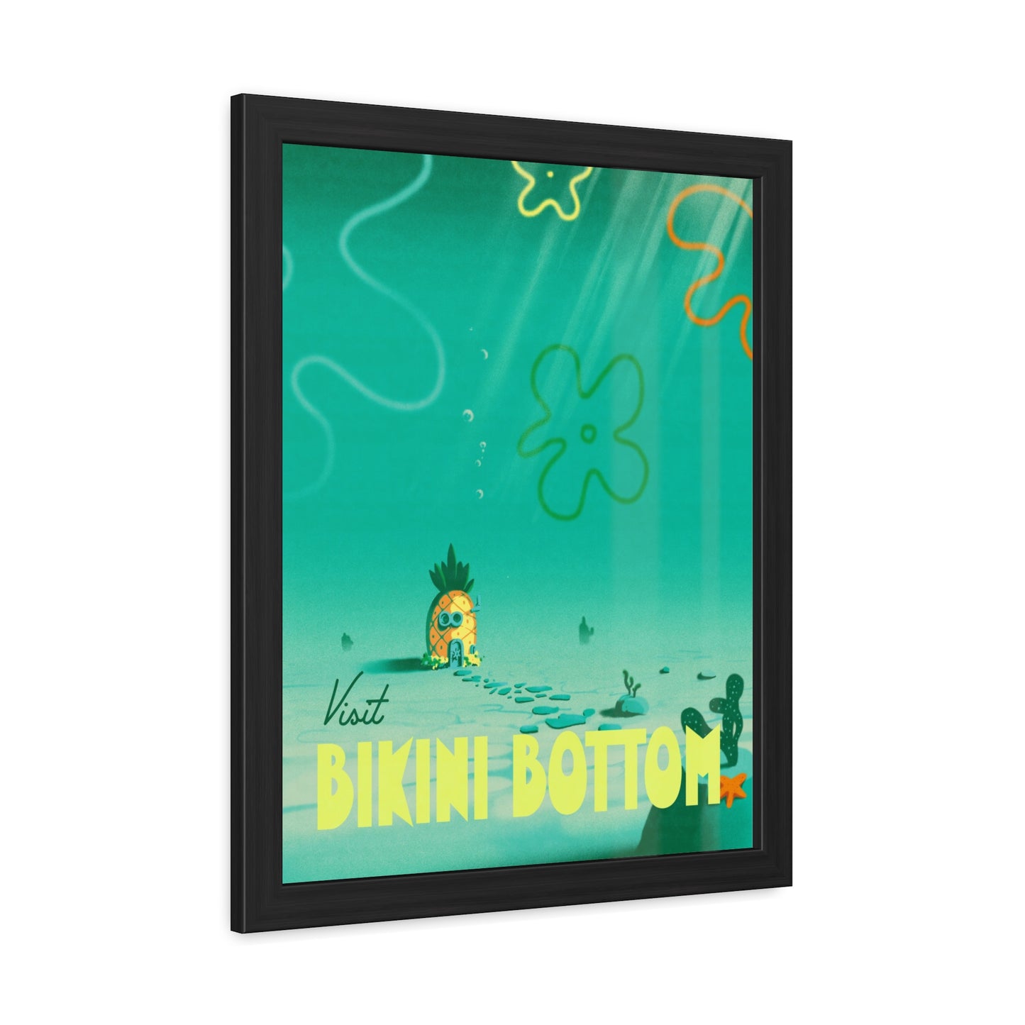 Visit Bikini Bottom Travel Poster (Framed)