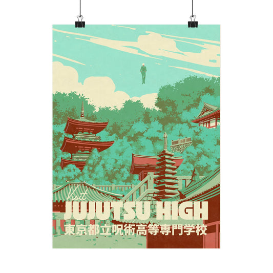 Visit Jujutsu High Travel Poster