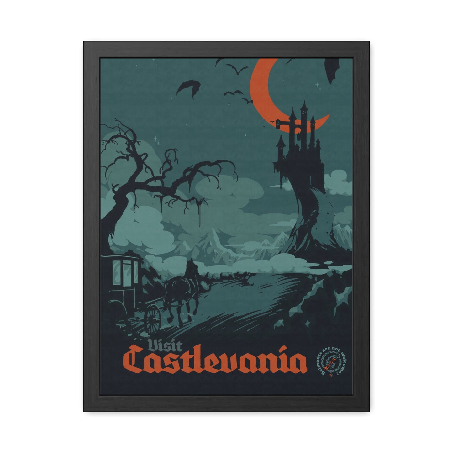 Visit Castlevania Travel Poster (Framed)