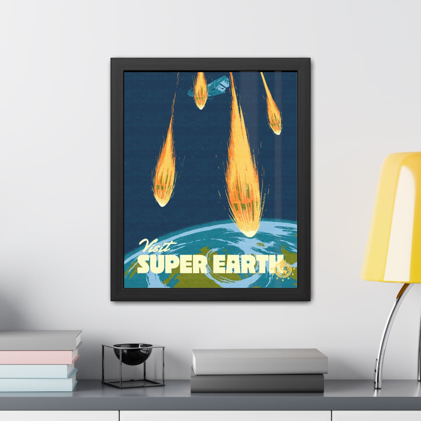 Visit Super Earth Travel Poster (Framed)
