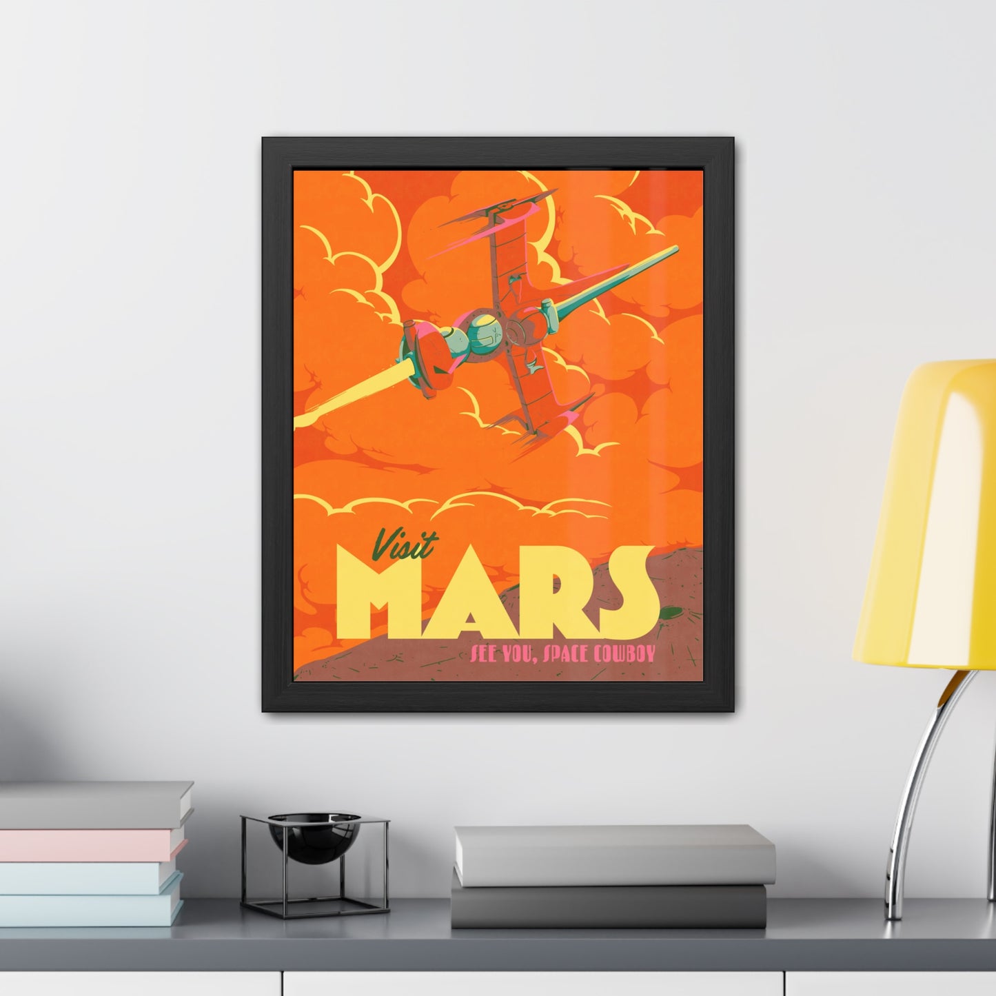 Visit Mars Travel Poster (Framed)
