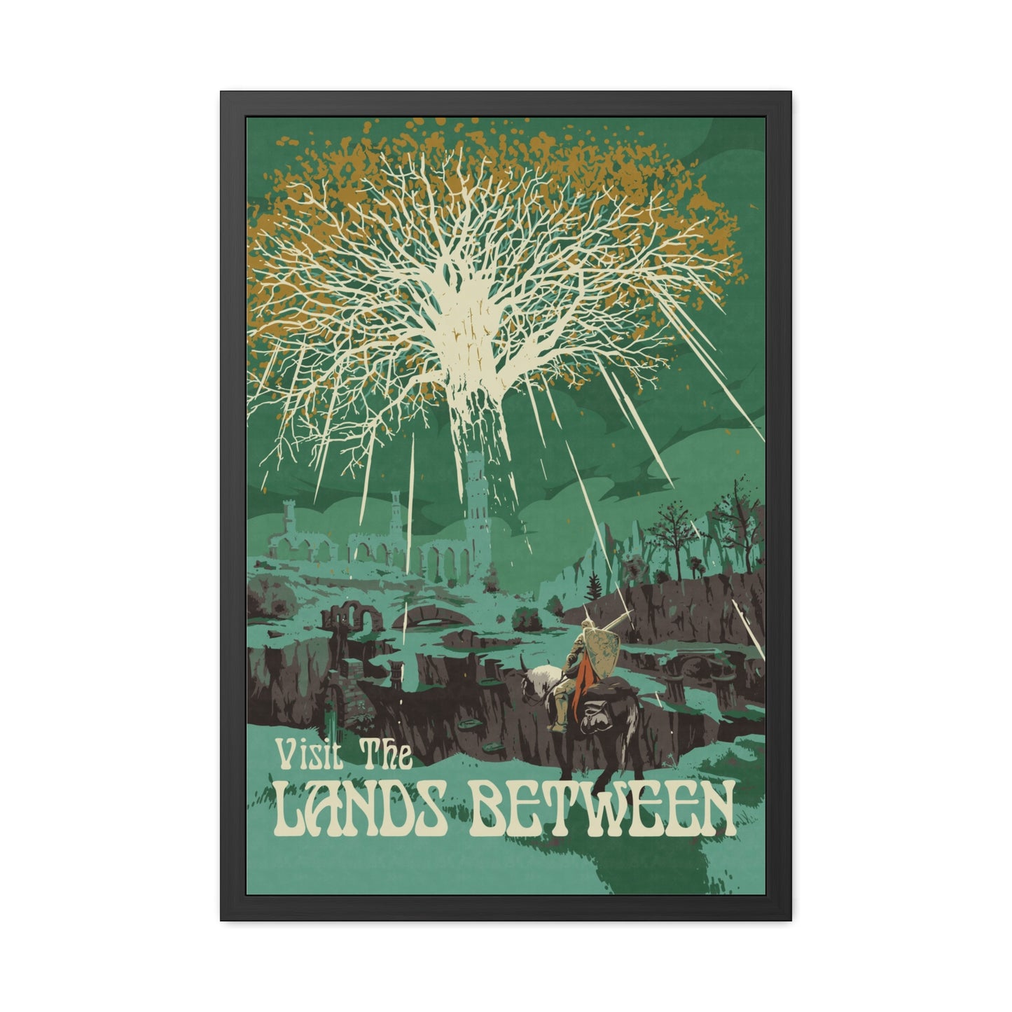 Visit The Lands Between Travel Poster (Framed)